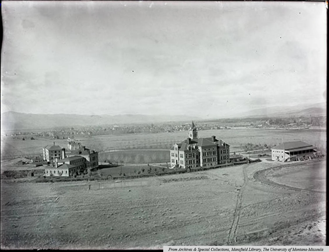 Campus buildings and the President's home - 1906